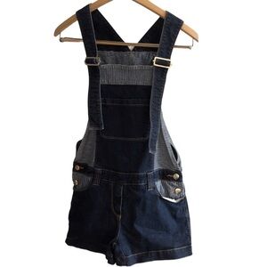 Ice Iceberg demin striped overalls